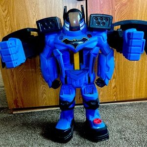 28" Imaginext DC BATMAN BATBOT Xtreme ROBOT Lights Sounds VOICE CHANGING Tested!